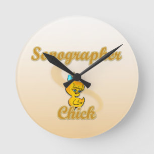 Sonographin Chick Runde Wanduhr