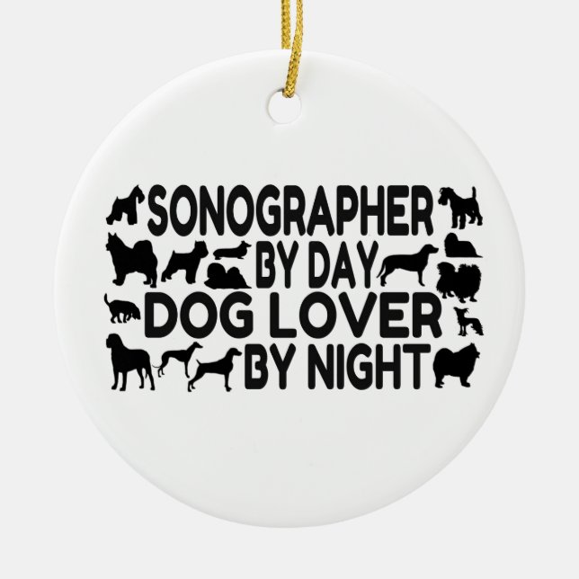Sonographin Dog Lover Keramikornament (Vorne)