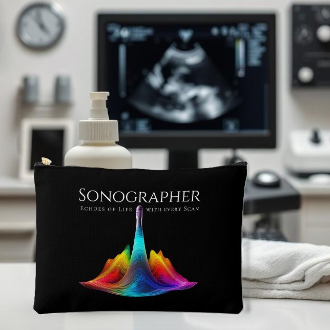 Sonographin-farbige Ultraschallwellen Zubehörtasche (Sonographer-Colorful Ultrasound Waves Accessory Pouch)