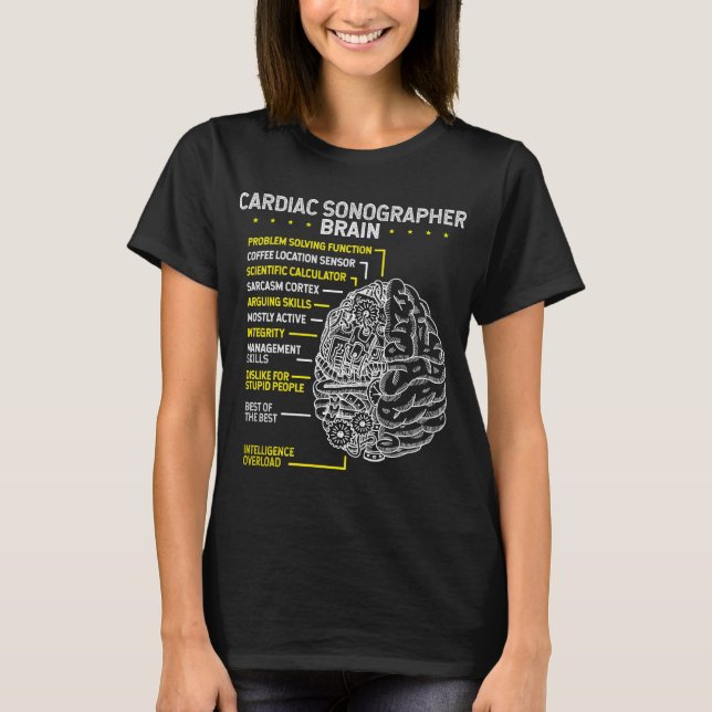 Sonographin für Kardiologie Ultra T-Shirt (Vorderseite)
