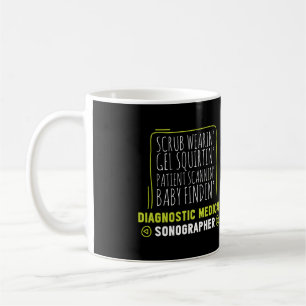 Sonographin Scrub Wearing Ultrasound Tech Geschenk Kaffeetasse