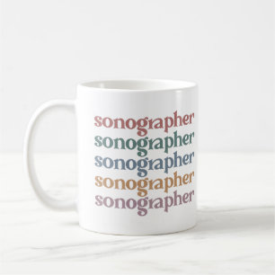 Sonographin Ultrasound Tech Retro Sonographer Gesc Kaffeetasse