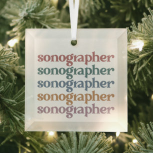 Sonographin Ultrasound Tech Retro Sonographer Gesc Ornament Aus Glas