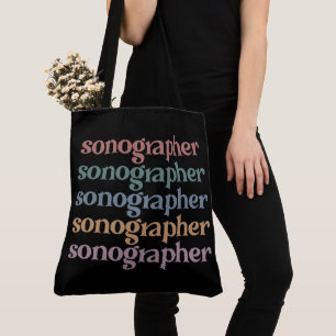 Sonographin Ultrasound Tech Retro Sonographer Gesc Tasche