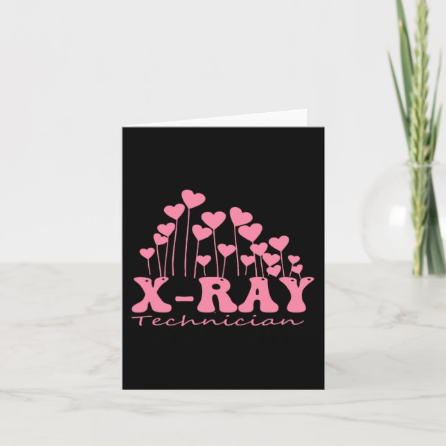Sonographin Valentine Hearts Radiologiker Karte (Vorderseite)