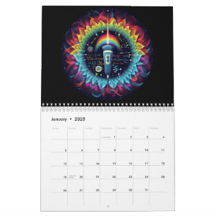 Sonographisch-farbige Ultraschallwellen-Physik Kalender