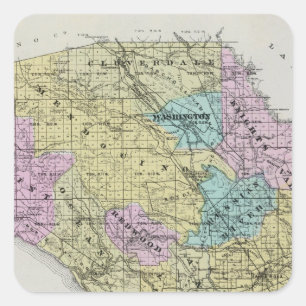 Sonoma County, Kalifornien 18 Quadratischer Aufkleber