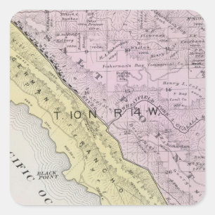 Sonoma County, Kalifornien 34 Quadratischer Aufkleber
