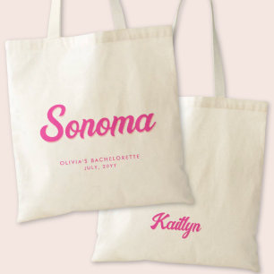 Sonoma Junggeselinnen-Abschied Personalisiert Tote Tragetasche