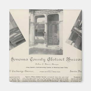 Sonoma Landkreis Abstrakt Bureau, Kalifornien Magnet