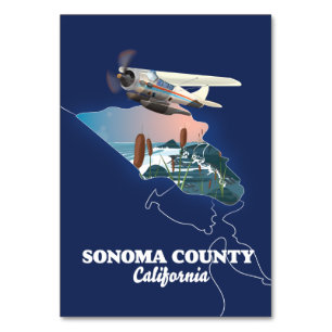 Sonoma Landkreis California Map Tischnummer