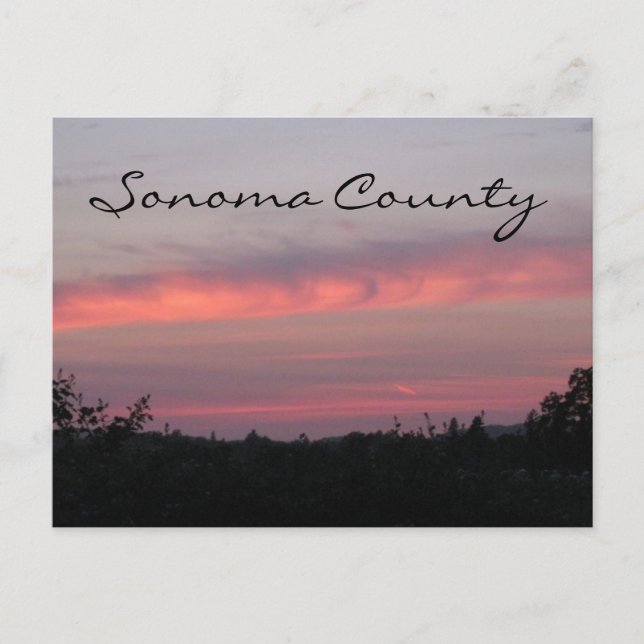 Sonoma Landkreis Sunset 2 Postkarte (Vorderseite)