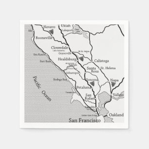 Sonoma / Napa Weinland Serviette