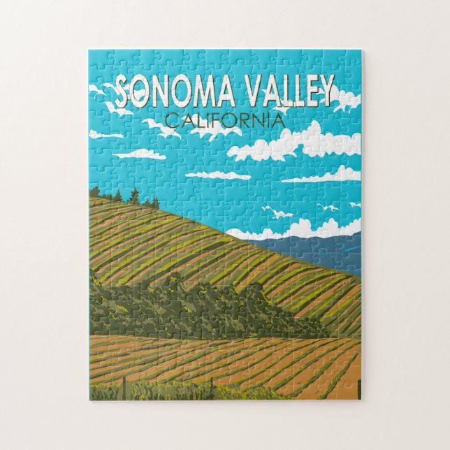 Sonoma Valley California Art Vintag (Vertikal)