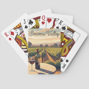 Sonoma Valley California Reise Spielkarten
