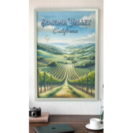 Sonoma Valley California Weinland Poster