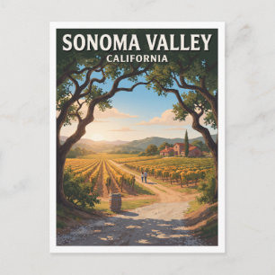Sonoma Valley Weingüter Kalifornien Souvenir Postkarte