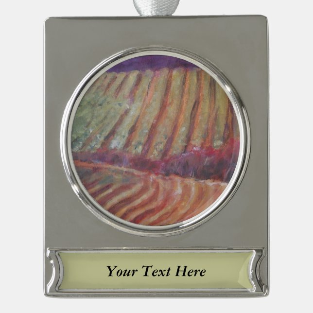 Sonoma Vineyards California Banner-Ornament Silber (Vorderseite)