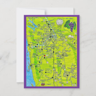 Sonoma-Weingegend-Winzergenossenschaften-Postkarte Postkarte