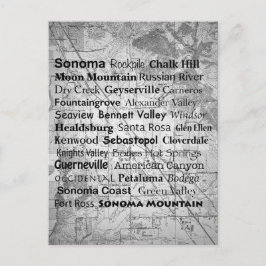 Sonoma-Weinland Postkarte
