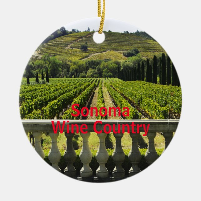 Sonoma Wine Country Christmas Ornament (Vorne)