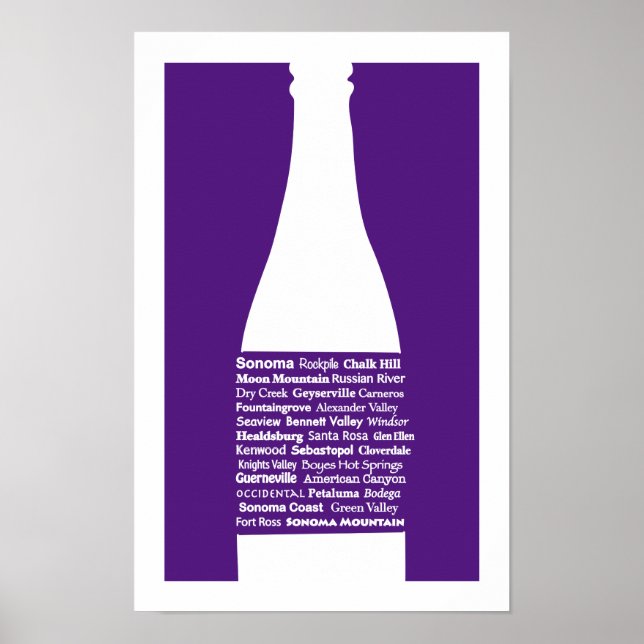 Sonoma Wine Lila Print Poster (Vorne)