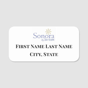 Sonora by Del Webb Name Abzeichen Namensschild