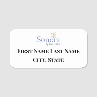 Sonora by Del Webb Name Abzeichen Namensschild