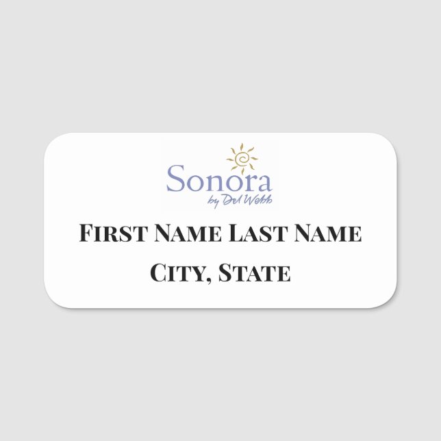 Sonora by Del Webb Name Abzeichen Namensschild (Vorderseite)