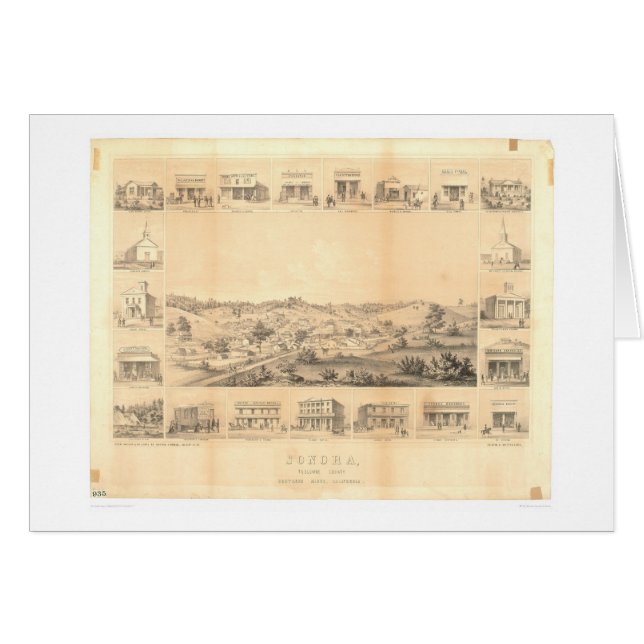 Sonora, carte panoramique 1854 (1647A) de CA - non (Devant horizontal)