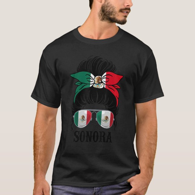 Sonora Mexico Pride Mexican Flag Staat T-Shirt (Vorderseite)