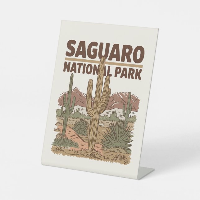Sonoran Desert Saguaro Nationalpark Sockelschild (Vorderseite)