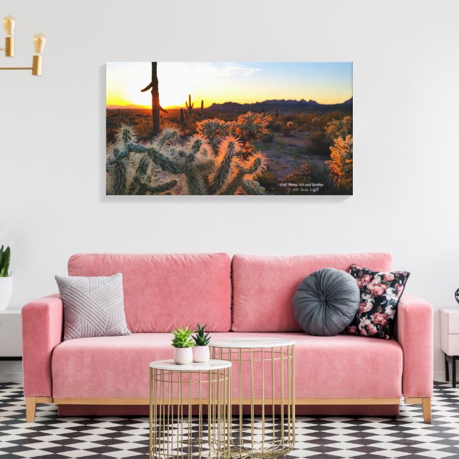 Sonoran Wüste landschaftlicher Sonnenuntergang Ari Leinwanddruck (Insitu (Wohnzimmer))