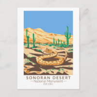 Sonoran Wüste National Monument Rattlesnake Retro