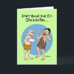 Sons 35. Geburtstag Karte<br><div class="desc">Funny 35. Geburtstagskarte für 35-jährige Männchen Homosapien</div>