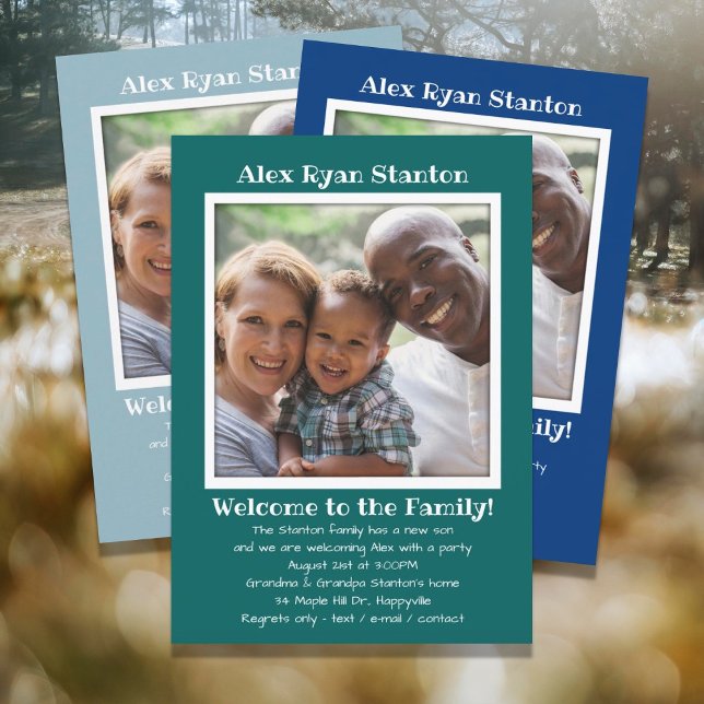 Sons Adoption Foto Party Einladung Vorlage (Von Creator hochgeladen)