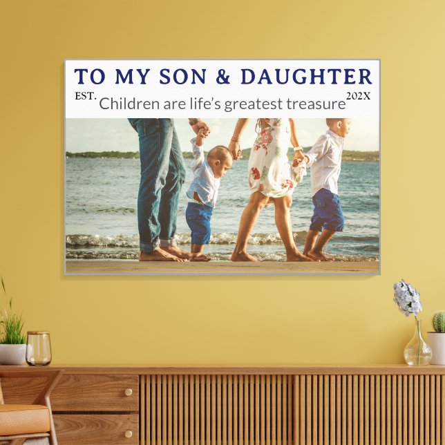 Sons & Daughters Day – Custom Family Canvas Leinwanddruck (Insitu (Wohnzimmer))