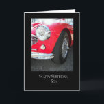 Sons Geburtstagsroter Vintager Sportwagen Karte<br><div class="desc">Vintager Sportwagen zum Geburtstag des Sohnes.</div>