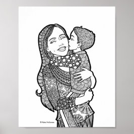 Son's Liebe - Mutter und Sohn Art Print Poster