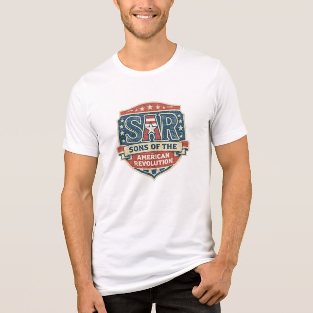 Sons of the American Revolution SAR Patriotic Logo Tri-Blend Shirt (Vorderseite)