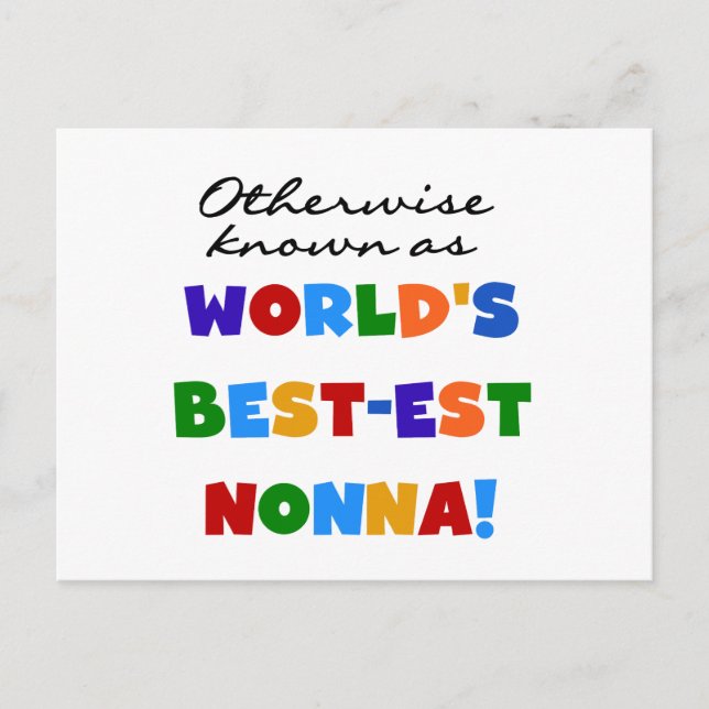 Sonst als die besten Nonna Tshirts Geschenke bezei Postkarte (Vorderseite)