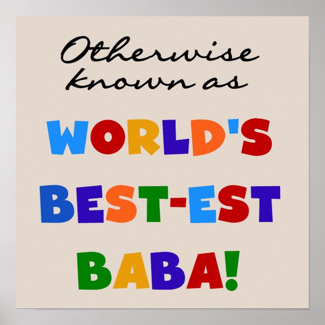 Sonst bekannt als bestes Baba-T - Shirt und Gesche Poster (Vorne)