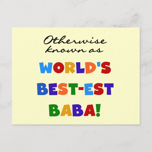 Sonst bekannt als bestes Baba-T - Shirt und Gesche Postkarte (Vorderseite)
