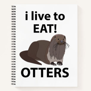 Sonst esse ich gerne lustige Otters Notizbuch