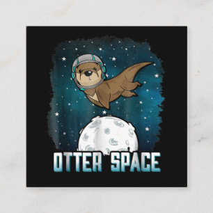 Sonstiger Platz Funny Otter Space Animal Quadratische Visitenkarte