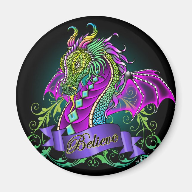 Sonya Glaube Rainbow Dragon Magnet (Vorne)