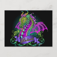 Sonya Glaube Rainbow Dragon Postcard