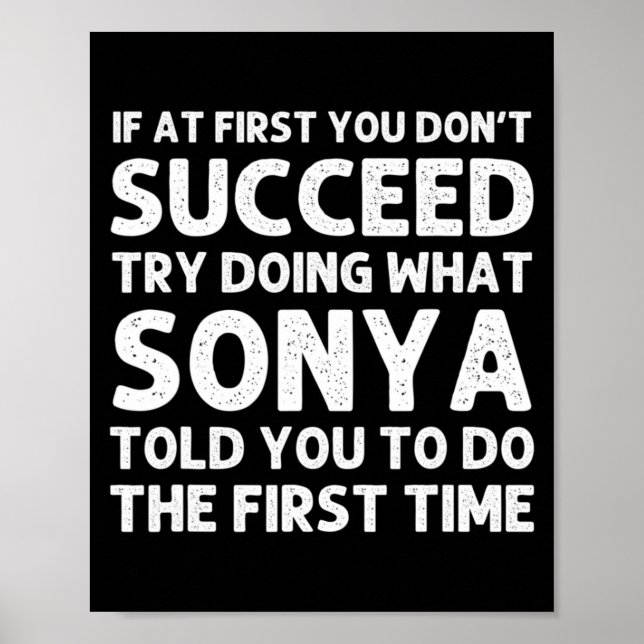 Sonya Name D Birthday Funny Christmas J  Poster (Vorne)