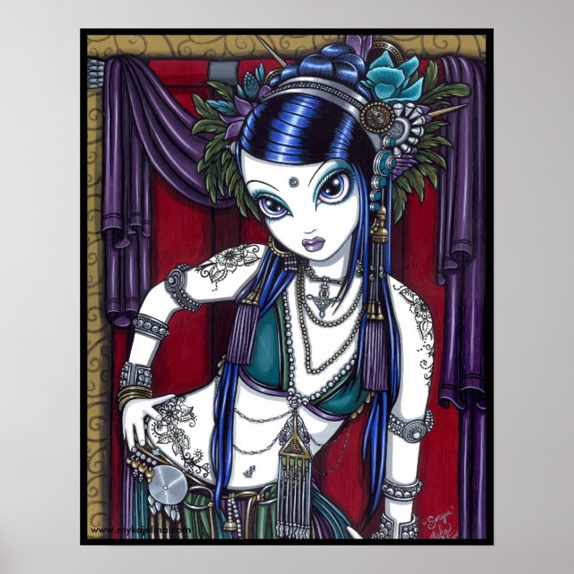"Sonya" Tribal Fusion Belly Dancer Posters Poster (Vorne)