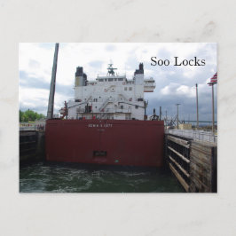 Soo Locks & Edwin H. Gott Postkarte